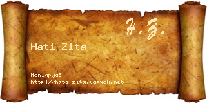 Hati Zita névjegykártya