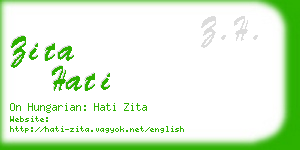 zita hati business card